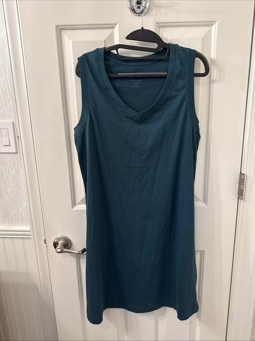 Pact Women's Deep Aqua Organic Cotton
A-Line Tank Dress